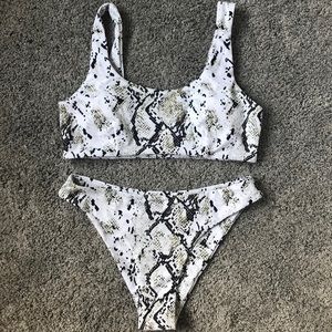 Snake Skin Pattern Swimsuit